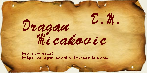 Dragan Micaković vizit kartica